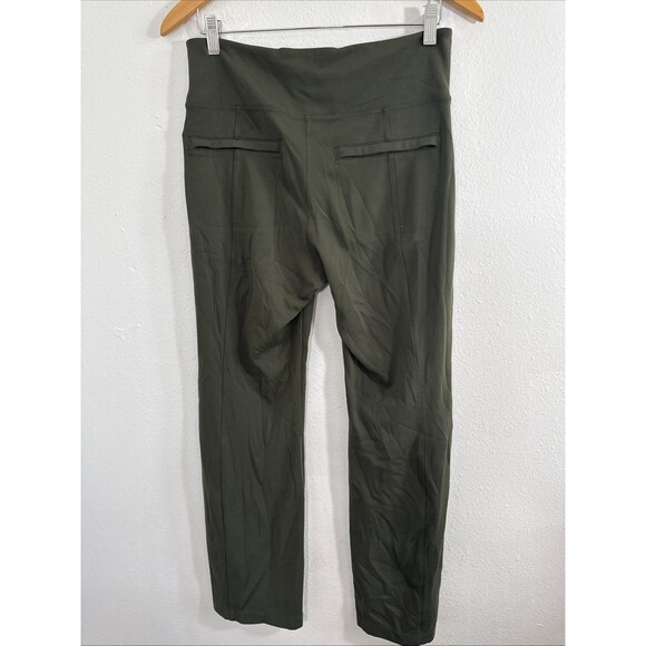 Athleta‎ Pants Womens M Petite Olive Delancey Straight Leg High Rise - Picture 4 of 13